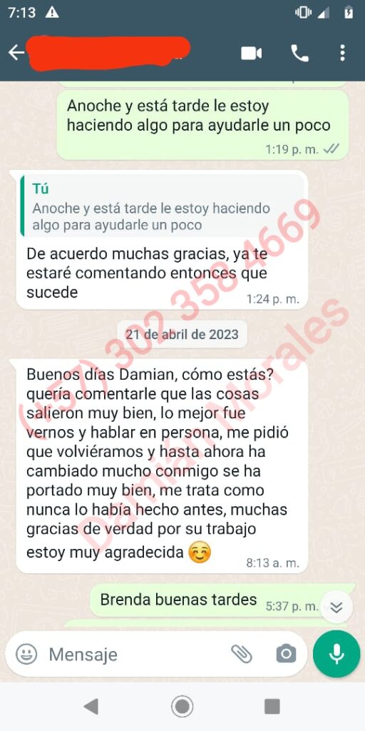 testimonios amarres de amor en Colombia