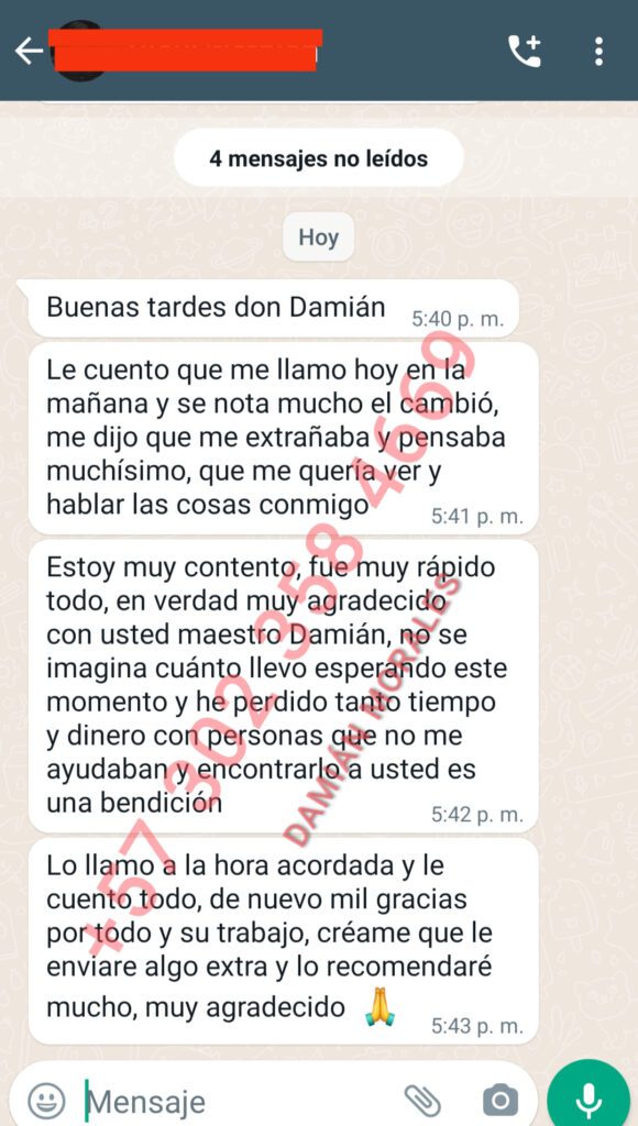 testimonios amarres de amor en Colombia